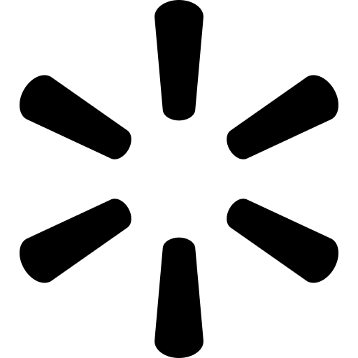 Six black solid shapes arranged in a circular pattern with rounded ends, resembling a stylized sunburst or asterisk on a white background. Six black solid shapes arranged in a circular pattern with rounded ends, resembling a stylized sunburst or asterisk on a white background.